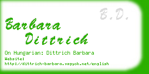 barbara dittrich business card